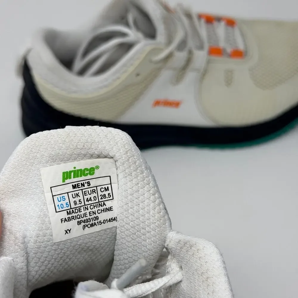 Prince Men’s Tennis Shoes White Green Orange 10.5